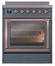 Ilve® Nostalgie II Noblesse 30'' Blue Gray Pro Style Induction Range with Copper Trim-1