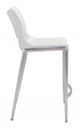 Zuo® Ace White and Silver Set of 2 Counter Chairs-2