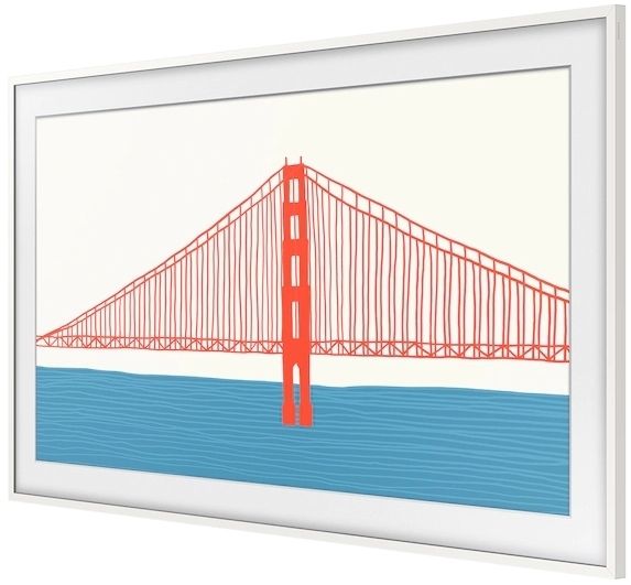 Samsung The Frame Customizable 55" White Modern Bezel-2