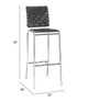 Zuo® Criss Cross Black Set of 2 Bar Chair-4