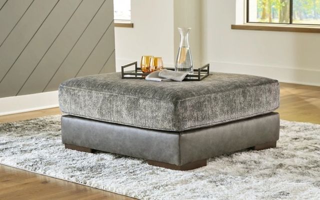Signature Design by Ashley® Larkstone Pewter Oversized Accent Ottoman-4