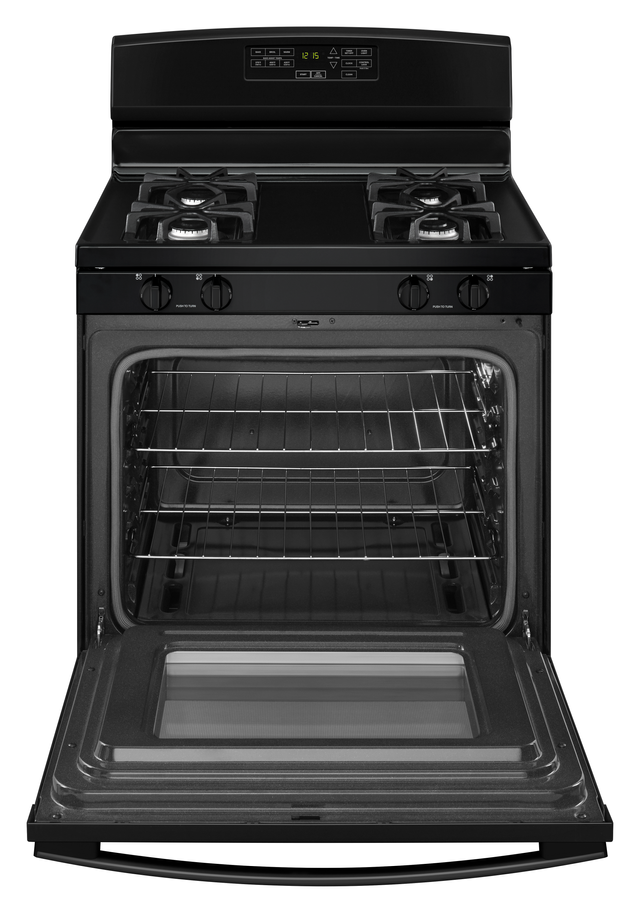 Amana® 30" Black Freestanding Gas Range-1