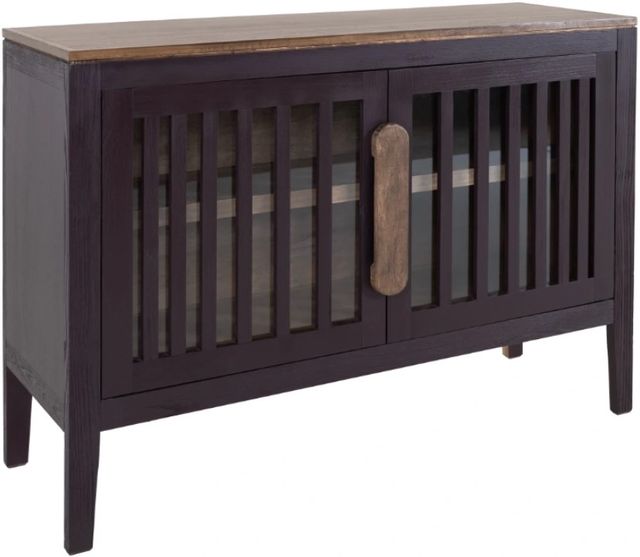 International Furniture Direct Autumn Chocolate Brown/Plum Console-0