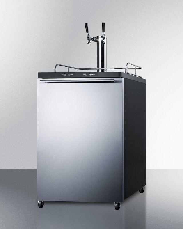 Summit® 5.6 Cu. Ft. Stainless Steel Beer Cooler/Kegerator-1