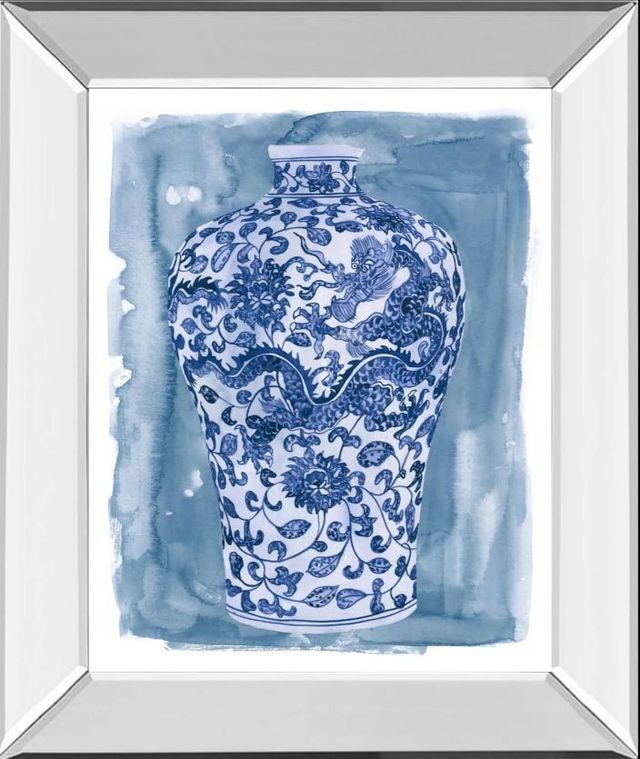 Classy Art Ming Vase I by Melissa Wang Mirror Framed Wall Art-0