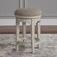 Liberty Furniture Morgan Creek Antique White/Wire Brushed Tobacco Console Swivel Stool-3