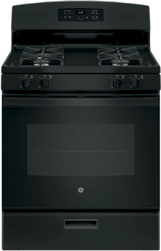 GE® 30" Black Freestanding Gas Range-0