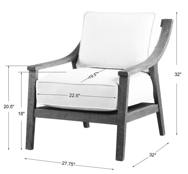 Uttermost® Lyle Neutral Beige Accent Chair-2