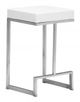 Zuo® Darwen White Counter Stool-0