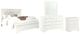 Global Furniture USA Pompei 4-Piece Metallic White Queen Panel Bedroom Set-0