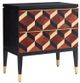 Currey & Company Sergio Black/Chestnut Burl Chest-1