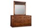 Handstone Saratoga Landscape Mirror with Fabric Panel-0