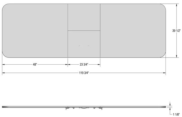 Amisco Customizable Lucarelli 120" Dining Table-4
