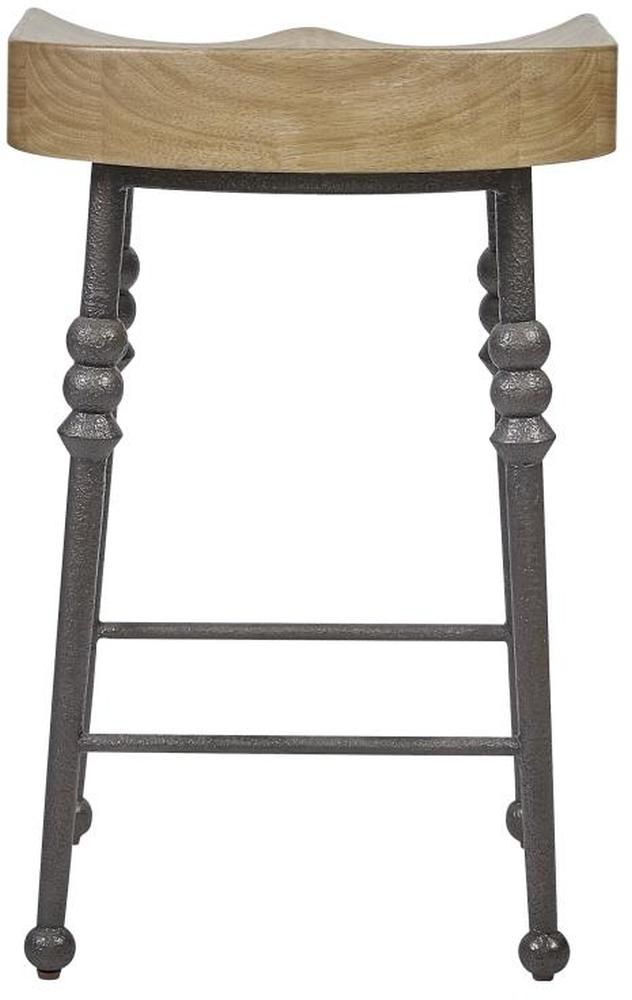 Bernards Tarrington Black/Cashew Counter Saddle Stool-3