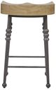 Bernards Tarrington Black/Cashew Counter Saddle Stool-3