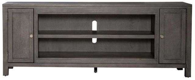 Liberty Furniture Modern Farmhouse Dusty Charcoal 78" Fireplace TV Console-2