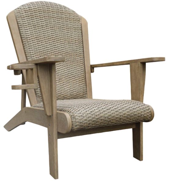 Signature Design by Ashley® Marina Sun Beige Resin Outdoor Wicker/Wood Adirondack Chair
