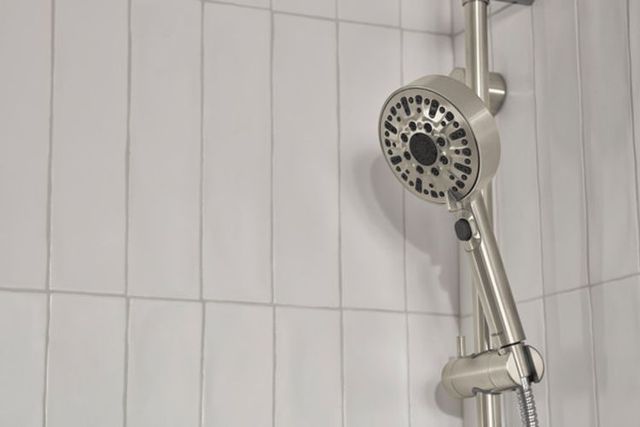 Peerless Precept® Brushed Nickel Slide Bar with Hand Shower-1