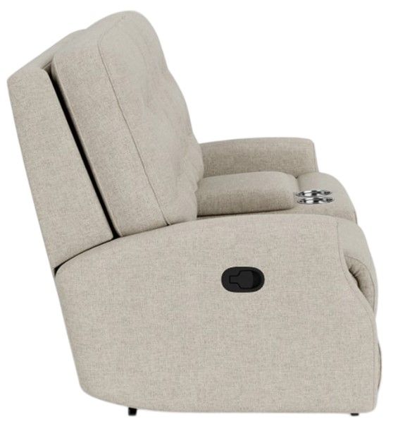 Flexsteel® Devon Driftwood Reclining Loveseat with Console-2