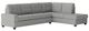 Homelegance® Maston 3-Piece Gray L-Shape Reversible Sectional with Ottoman-2