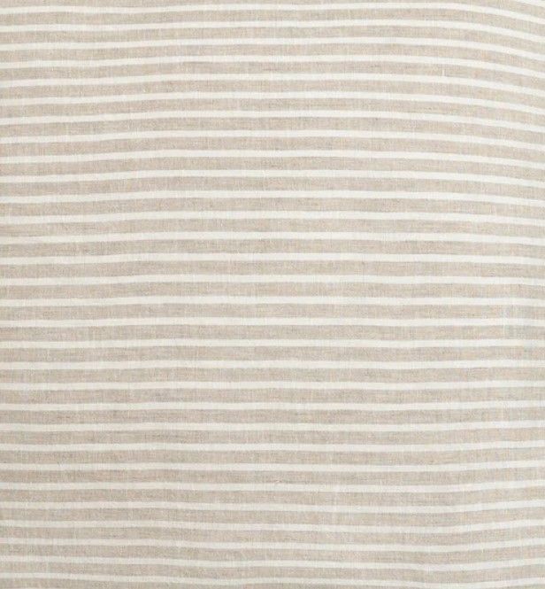 HiEnd Accents Railroad Stripe Beige Linen Reversible Euro Sham-1