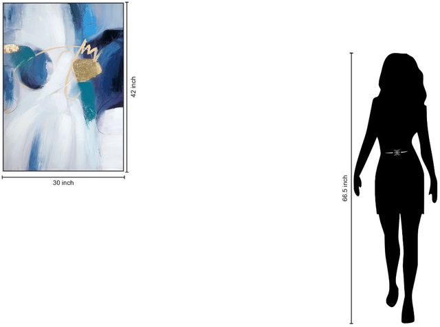 Classy Living Blue Velvet Radiance Abstract Wall Art-2