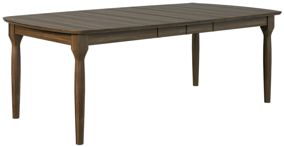 Country View Woodworking Customizable Carlsbad 48" Wormy Maple Top Dining Table with 4-Leaves and Brown Maple Base