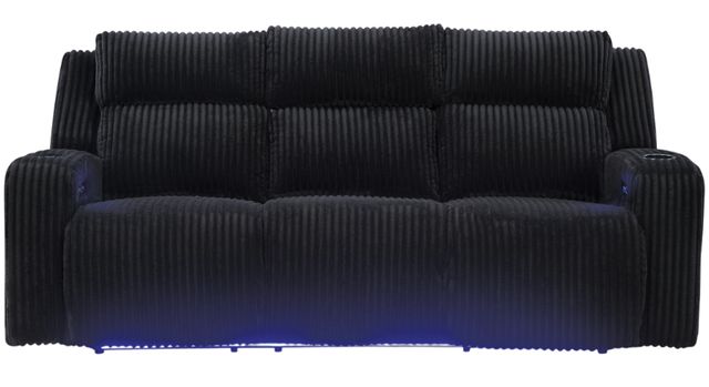 Signature Design by Ashley® Forest Lake Black Power Reclining Sofa with Adjustable Headrest-1