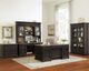 Riverside Furniture Regency Antique Oak Credenza Desk with Matte Black Base-2