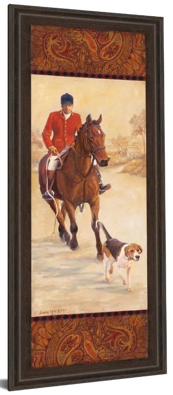 Classy Art On The Hunt I By Linda Wacaster Wall Art-0