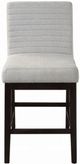 ACME Furniture Edwyn 2-Piece Espresso/Gray Upholstered Counter Height Dining Stool Set-3