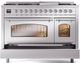 Ilve® Nostalgie II Series 48" Stainless Steel Pro Style Dual Fuel Range-4