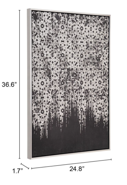 Zuo® Modern Industry Silver/Black Canvas Wall Art-2