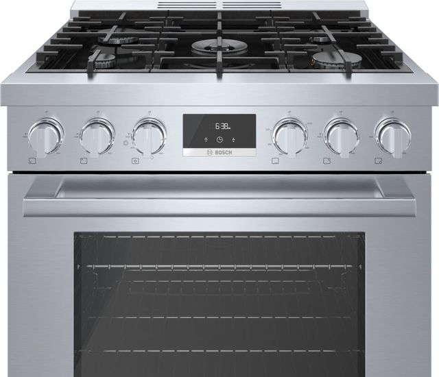 Bosch® 800 Series 30" Stainless Steel Freestanding Dual Fuel Range-3