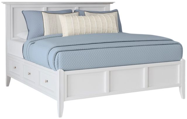 A-America® Westlake White Queen Storage Panel Bed-0