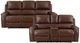 Homelegance® Newnan 2-Piece Brown Power Reclining Living Room Seating Set-0
