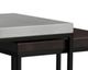 Elements International Nestor 2-Piece Espresso/Natural Nesting Tables with Black Base Set-1