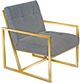 Kwality Imports Alina Gray Accent Chair-0