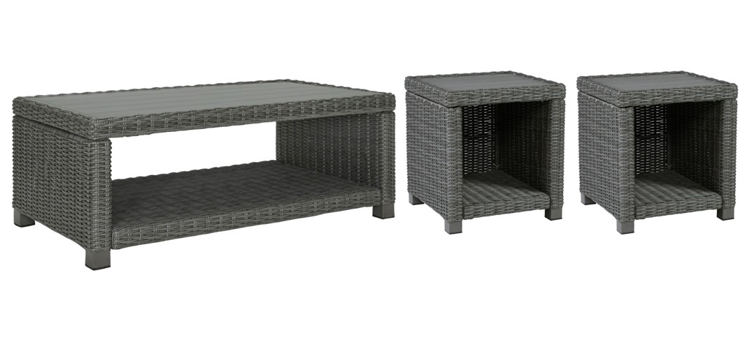Elite Park 3 Piece Outdoor Seating - Gray Elite Park 3 Piece Outdoor Seating - Gray