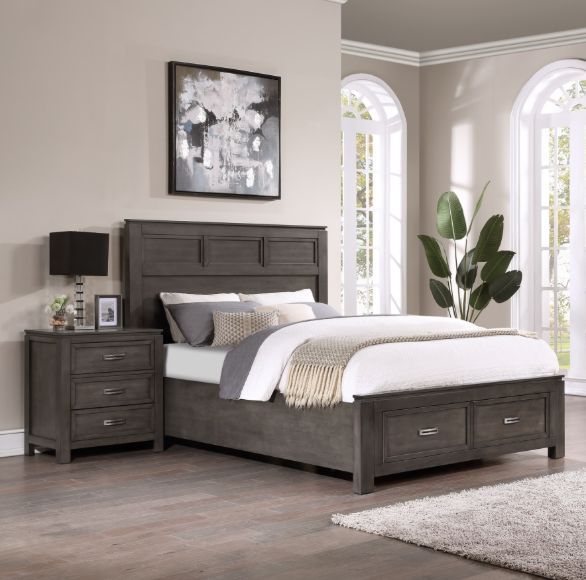 Winners Only® Harper Gray Nightstand-1