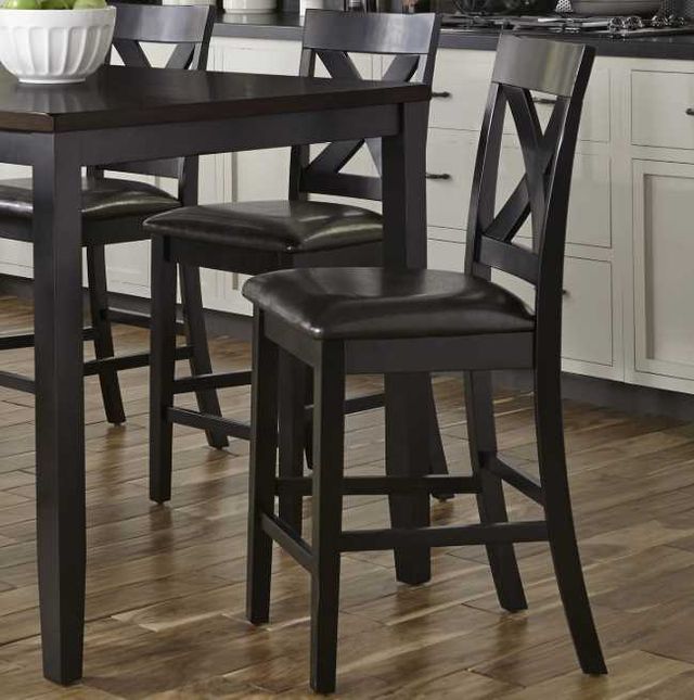 Liberty Furniture Thornton II 2-Piece Black X Back Counter Chair-1