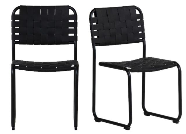 Moe's Home Collection Moma 2-Piece Black Dining Side Chair Set-1
