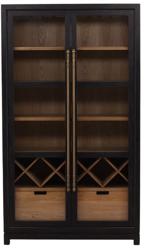 Furniture Classics Merlot Black/Light Natural Cabinet-1