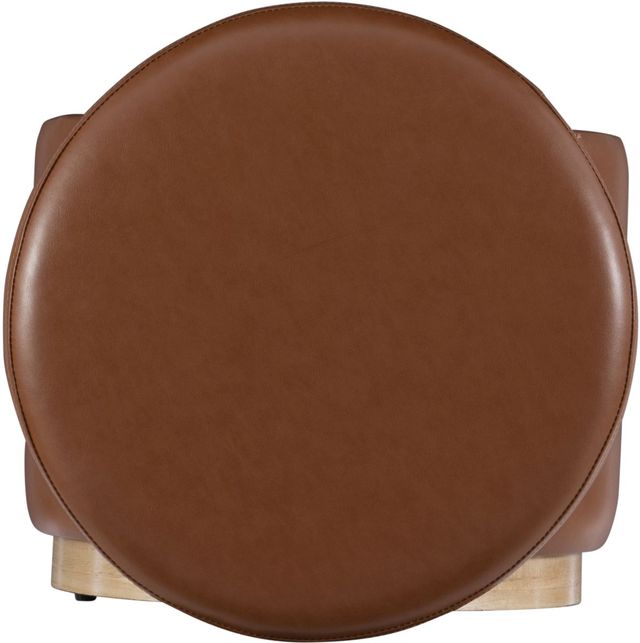 Linon Sunny Caramel Storage Ottoman-3
