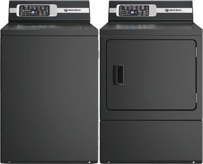 Speed Queen Matte Black Top Load Washer Electric Dryer Laundry Pair Speed Queen Matte Black Top Load Washer Electric Dryer Laundry Pair