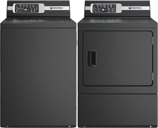 Speed Queen® Matte Black Top Load Washer & Electric Dryer Laundry Pair-0