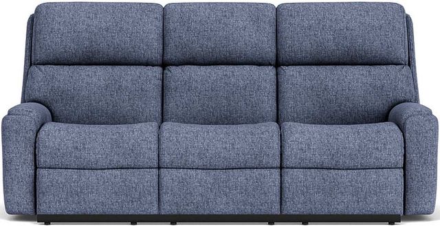 Flexsteel® Rio Blue Indigo Reclining Sofa-1