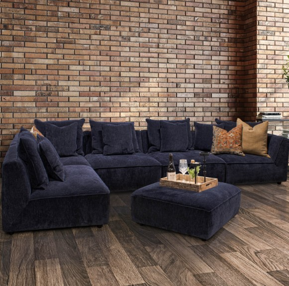 Recess - Reptile Blue 5Pc Package A Sectional - Thumbnail 3