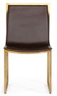 VIG Furniture Modrest Dalton 2-Piece Brown/Gold Dining Chair Set-2