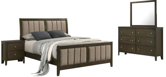 Coaster® Wilkes 4-Piece Dark Cocoa Full Panel Bedroom set-0
